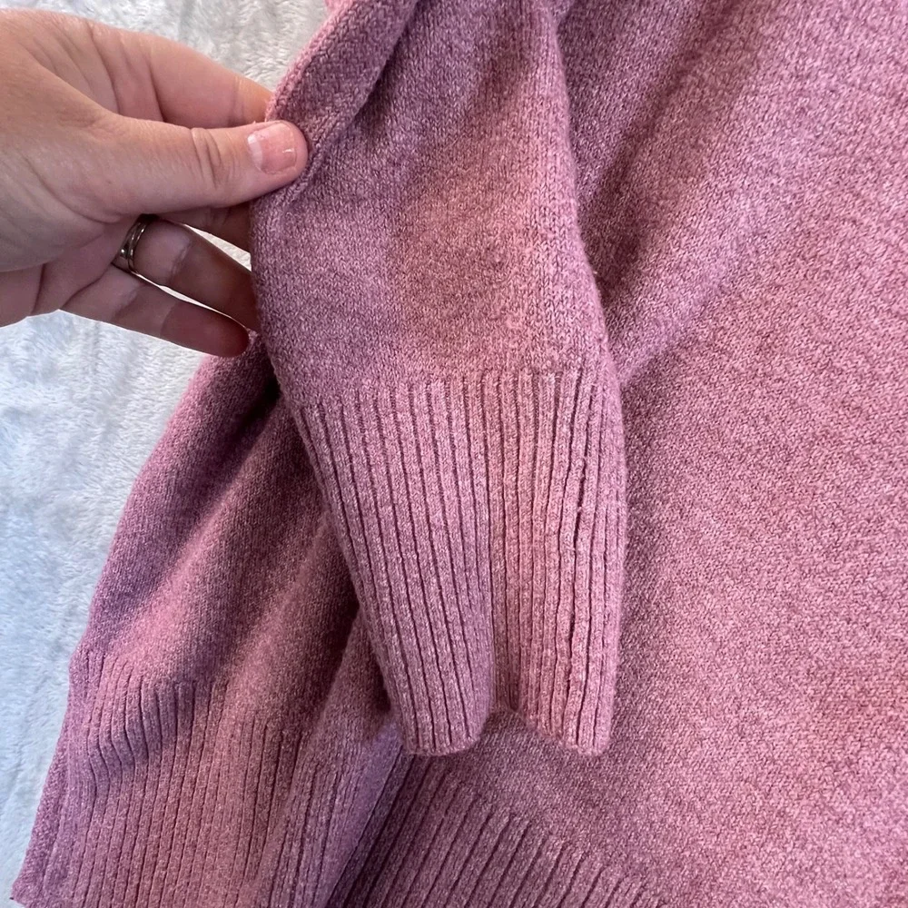 ANA A NEW APPROACH‎ Women's Pink Heathered V-Neck Sweater Tunic Plus Size 3X